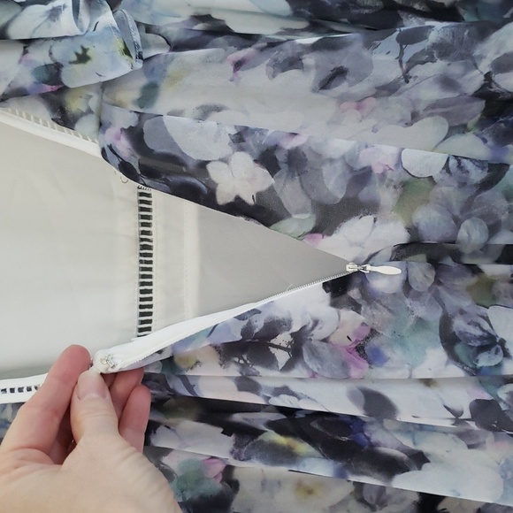 Fame and Partners The Asha Dress 6 Floral Midi Ethereal Wedding Guest Cocktail - Picture 10 of 16